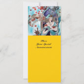 Invitation TAILLE DE FOIRE TURQUE, bleu clair bleu blanc jaun (Dos)