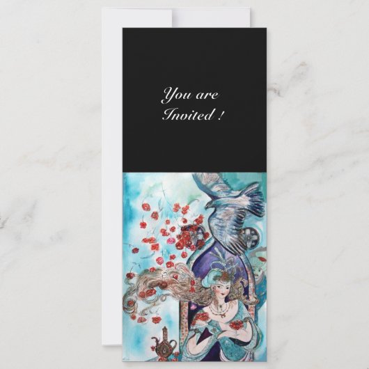 Invitation TAILLE DE FOIRE TURQUE, bleu clair bleu blanc noir (Devant)