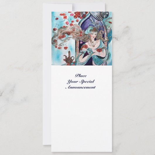 Invitation TAILLE DE LA FOIRE TURQUE, bleu clair bleu blanc (Dos)