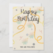 Invitation taille de l'invitation à plat : 5 po x 7 po (Dos)