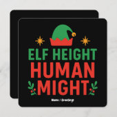 Invitation Taille d'elfe Force humaine Drôle Personnes petite (Devant / Derrière)