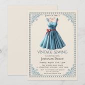 Invitation Tailleur Élégant & Fête de Couture (Devant / Derrière)