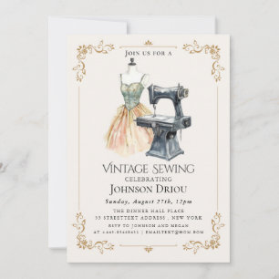Invitation Tailleur Élégant & Fête de Couture