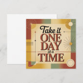 Invitation Take It One Day At A Time (Devant / Derrière)
