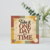 Invitation Take It One Day At A Time (Debout devant)