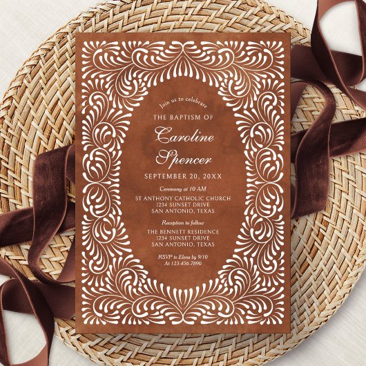Invitation Talavera Baptême Mexicain