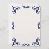 Invitation Talavera Blue Floral Minimalist Spanish Wedding (Dos)