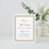 Invitation Talavera Carrelage Espagnol Sauvegarder la Date (Debout devant)