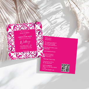 Invitation Talavera espagnole rose gras tout en un mariage