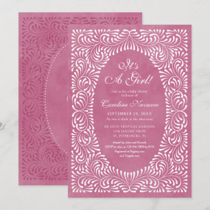 Invitation Talavera Filles Rose Fiesta Baby Shower