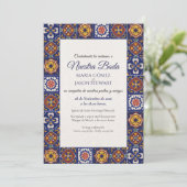Invitation Talavera Majolique Mariage Classique Espagnol Colo (Debout devant)