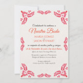 Invitation Talavera Orange Floral Minimalist Spanish Wedding (Devant)
