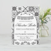 Invitation Talavera Papier découpé Mariage Espagnol (Debout devant)