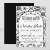 Invitation Talavera Papier découpé Mariage Espagnol (Devant / Derrière)