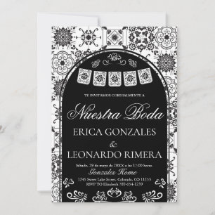 Invitation Talavera Papier découpé Mariage Espagnol