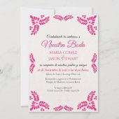 Invitation Talavera Pink Floral Minimalist Spanish Wedding (Devant)
