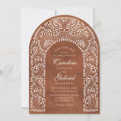 Invitation Talavera Terracotta Fiesta Code QR Mariage (Devant)