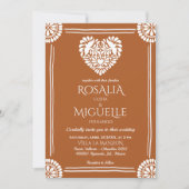 Invitation Talavera terre cuite mariage mexicain (Devant)