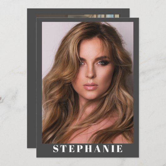 Invitation Talent Essentials Flip Card | Custom Comp Cards (Devant / Derrière)