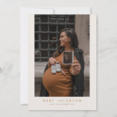 Invitation TALIA Baby shower d'arche blush en terre cuite (Dos)