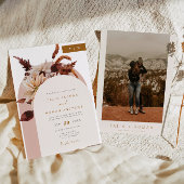 Invitation TALIA Bohemian Terracotta Fall Arch Wedding