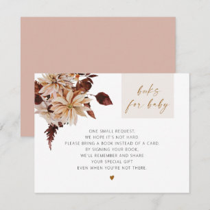 Invitation TALIA Bohemian Terracotta Floral Livres pour bébé