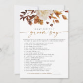 Invitation TALIA Boho Fall Floral Qu'est-ce que la chambre a  (Devant)