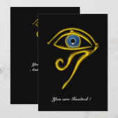 Invitation TALISMAN BLEU, noir (Devant / Derrière)