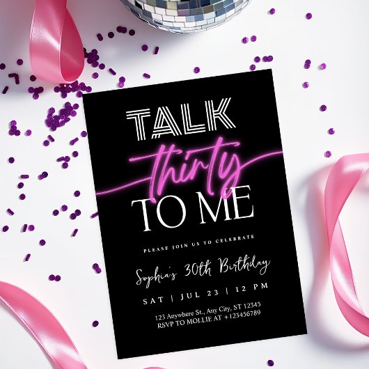 Invitation Talk 30 To Me 30th Birthday