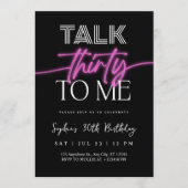 Invitation Talk 30 To Me 30th Birthday (Devant)