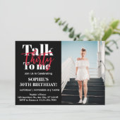 Invitation Talk 30 To Me 30th Birthday Party Photo (Debout devant)
