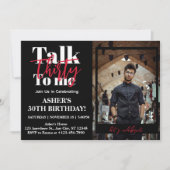 Invitation Talk 30 To Me 30th Birthday Party Photo (Devant)