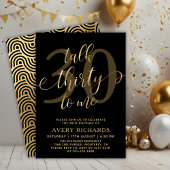 Invitation Talk 30 To Me Gold Script 30e anniversaire