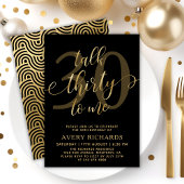 Invitation Talk 30 To Me Gold Script 30e anniversaire