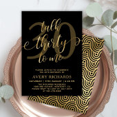 Invitation Talk 30 To Me Gold Script 30e anniversaire