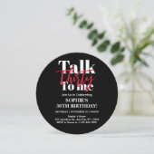 Invitation Talk 30 To Me Modern 30th Birthday Party Circle (Debout devant)