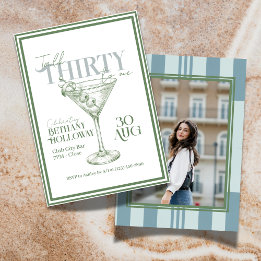 Invitation Talk Thirty To Me Martini Cocktail 30th Birthday