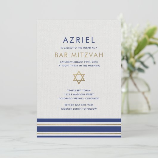 Invitation Tallit Bar Mitzvah (Debout devant)