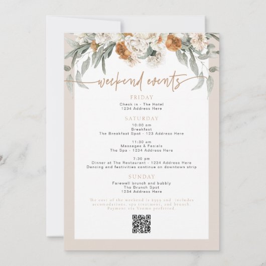 Invitation TALLULAH Eart Boho Coastal fille Bachelorette (Dos)