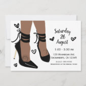 Invitation Talons Brun Tan Peau Lune de Soleil Mariage (Dos)