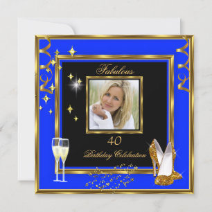 Invitation Talons hauts Champagne Bleu Or 40 Fabuleux