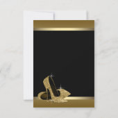 Invitation Talons hauts en or noir RSVP (Dos)