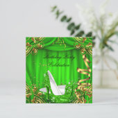 Invitation Talons hauts Lime Pailletés Soirée d'anniversaire (Debout devant)