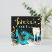 Invitation Talons Hauts Pailletés Sarcelle pour Soirée de Cha (Debout devant)