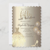 Invitation Talons hauts, Robe, Champagne 50e Anniversaire (Devant)