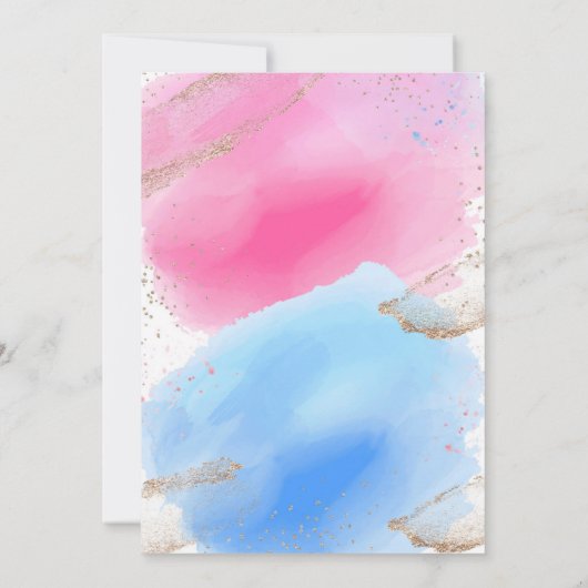 Invitation Talons Ou Roues Révélation De Sexe, Rose Ou Bleu (Dos)