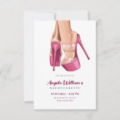 Invitation Talons roses célibataire douce (Devant)