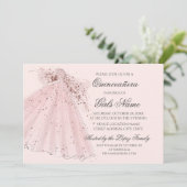 Invitation Talons roses roses et quinceañera (Debout devant)
