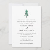 Invitation Tamara Pine Tree Mariage moderne (Devant)
