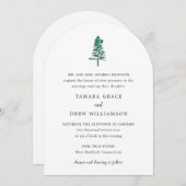 Invitation Tamara Pine Tree Mariage moderne (Devant / Derrière)